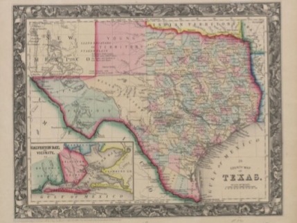 Mitchell, S. Augustus (Samuel Augustus), 1792-1868.County map of Texas., map,  1860; [Philadelphia, Pennsylvania]. (Body: accessed October 30, 2025), University of North Texas Libraries, The Portal to Texas History, Body; crediting University of Texas at Arlington Library. 