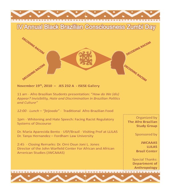 4th Annual Black Brazilian Consciousness Zumbi Day