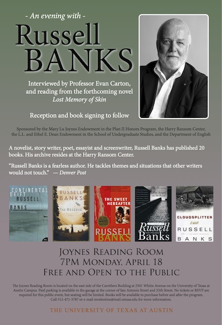 An evening with Russell Banks