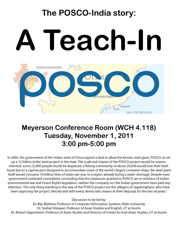 The POSCO-India Story: A Teach-In