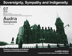 Audra Simpson: Sovereignty, Sympathy and Indigeneity