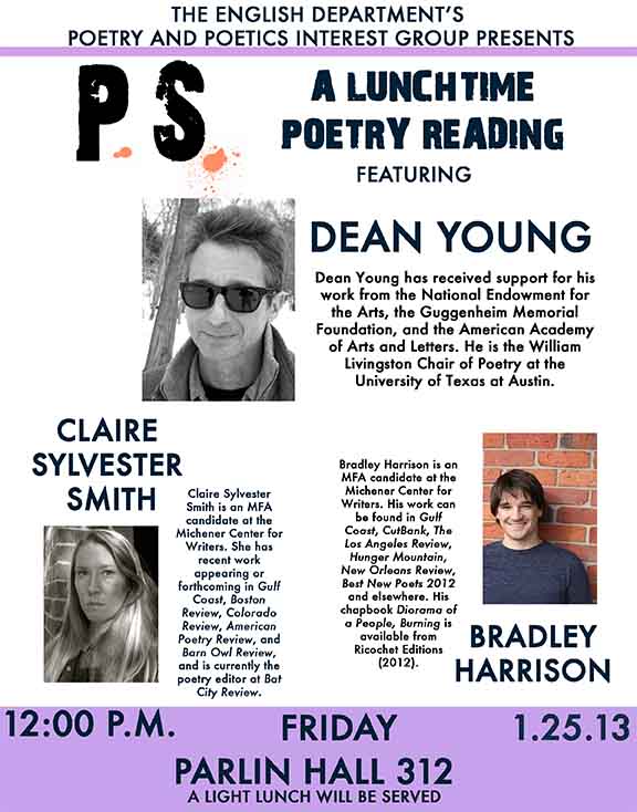 P.S. Lunchtime Poetry Reading