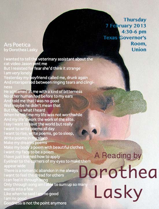 A Reading by Dorothea Lasky