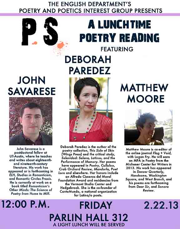 P.S. Lunchtime Poetry Reading
