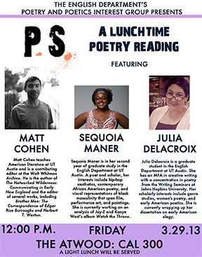 P.S. Lunchtime Poetry Reading