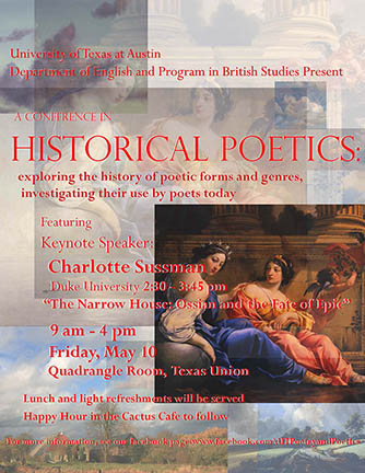 Graduate student conference in Historical Poetics