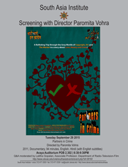 Film Screening: Partners in Crime with Director Paromita Vohra