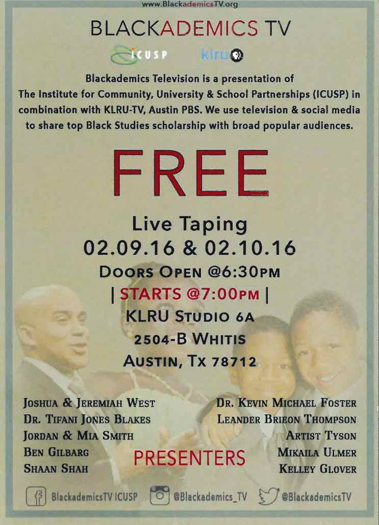 Blackademics TV Live Taping