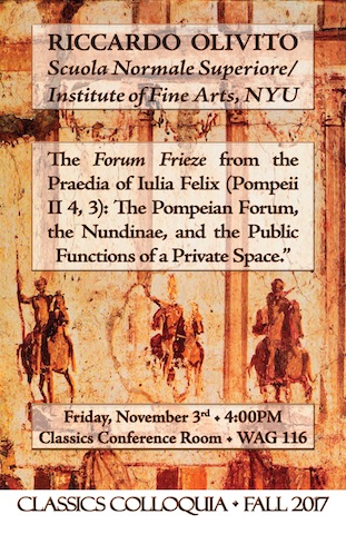 Riccardo Olivito, Scuola Normale Superiore - Institute of Fine Arts, NYU:
