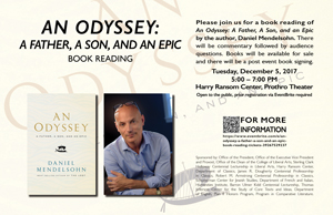 Daniel Mendelsohn at UT- Book Reading, December 5