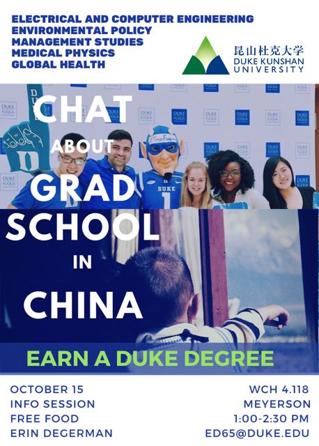 Chat About Grad School in China: Earn a Duke Degree