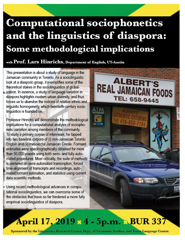 Computational sociophonetics and the linguistics of diaspora: Some methodological implications