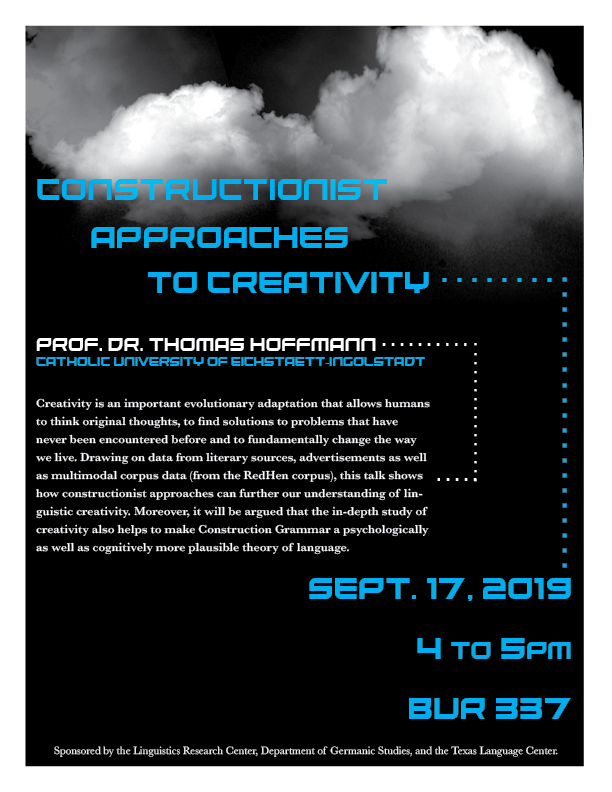 Talk by Prof. Dr. Thomas Hoffmann: Constructionist Approaches to Creativity
