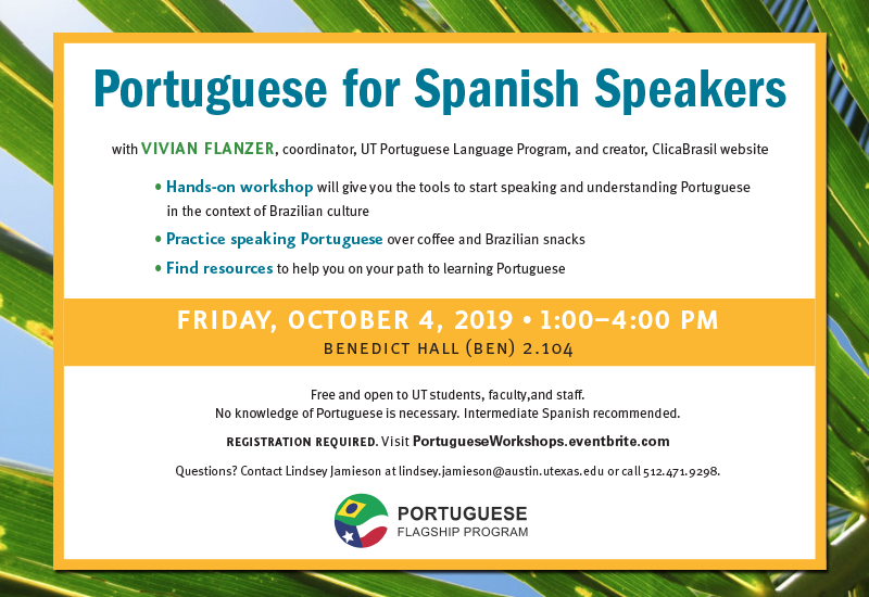Portuguese for Spanish Speakers Workshop