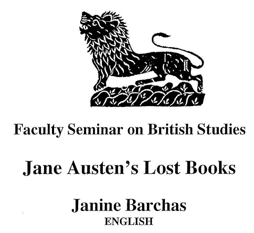 Jane Austen's Lost Books