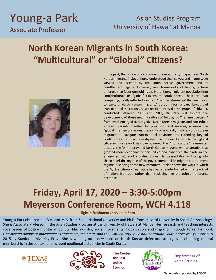 Talk: North Korean Migrants in South Korea: