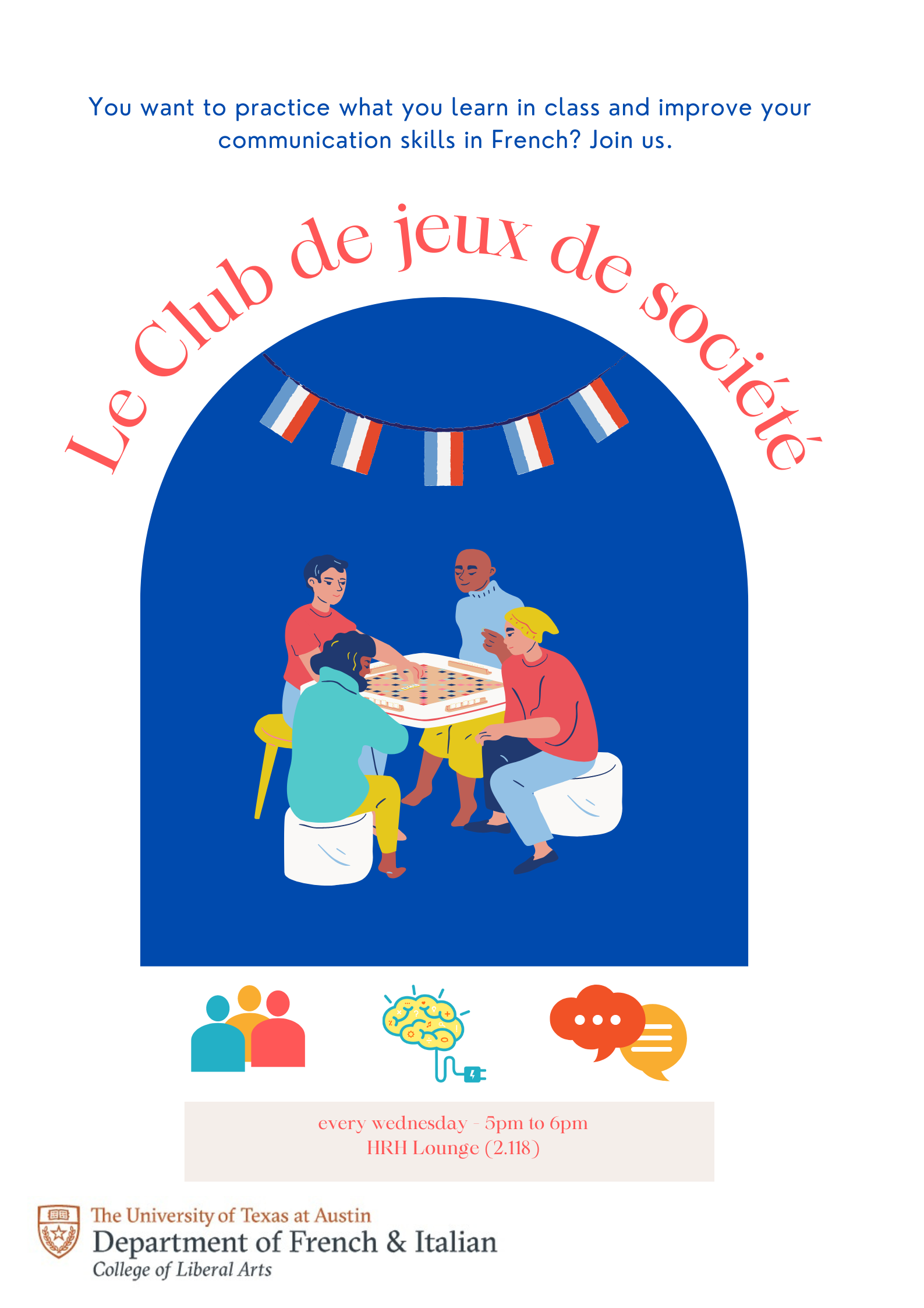 French Language Board Game Club Meeting (Le Club de jeux de société)!>
