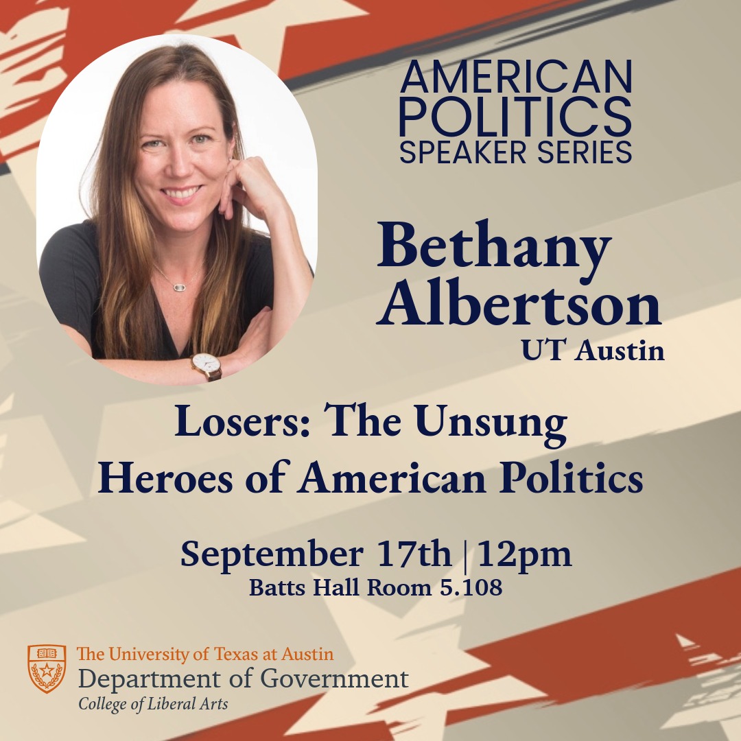 American Politics Speaker Series- Bethany Albertson (UT Austin)>