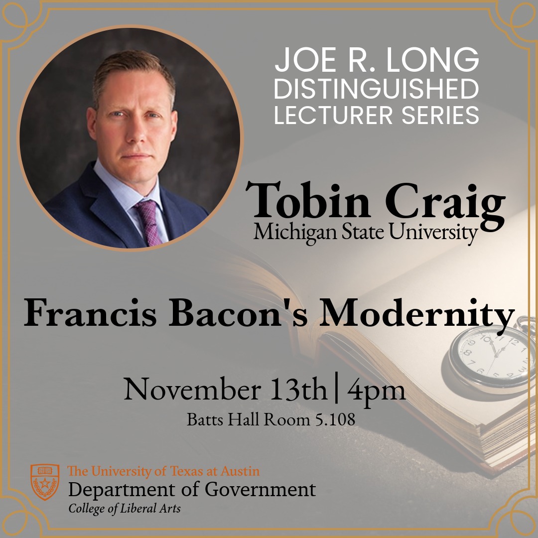 Joe R. Long Distinguished Lecturer Series- Tobin Craig (Michigan State ...