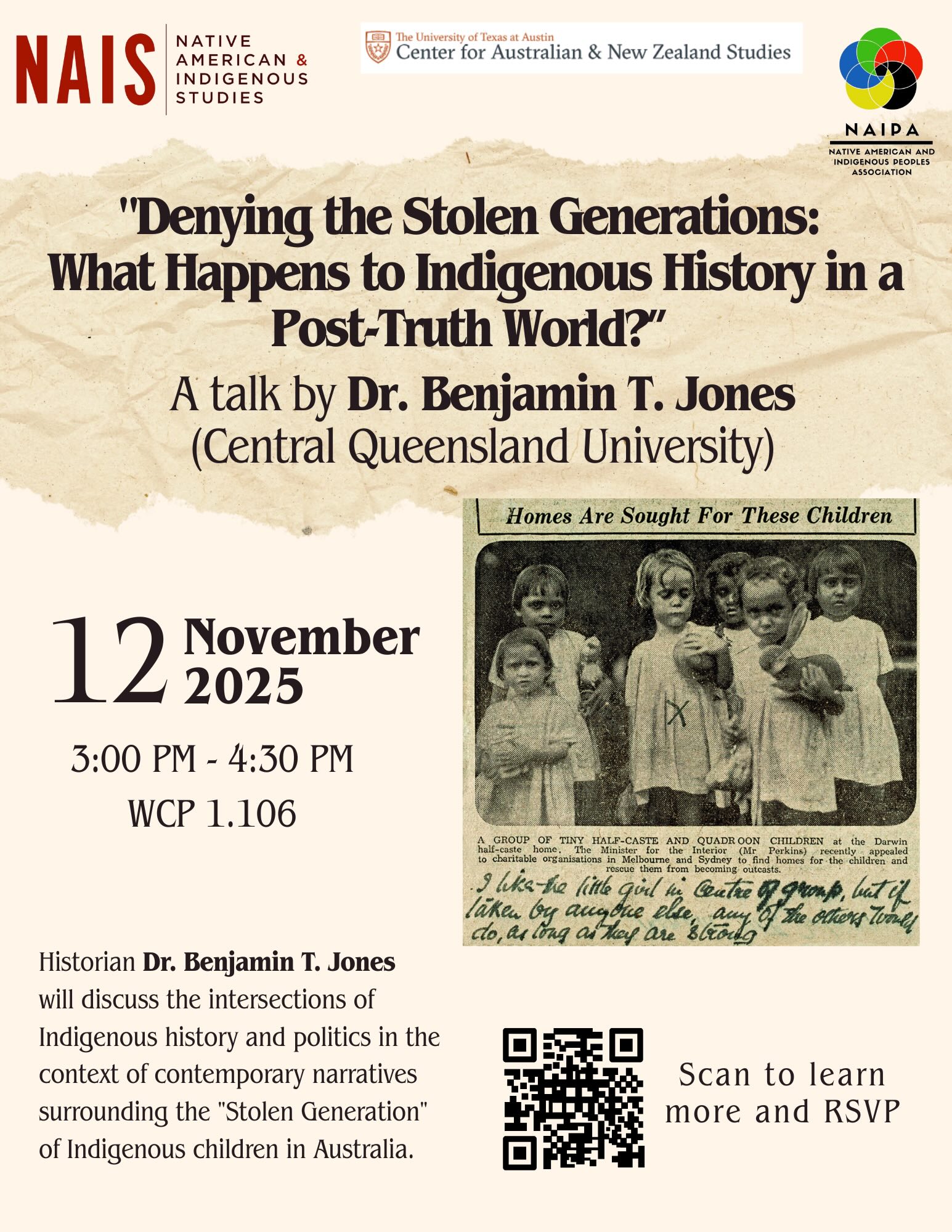 NAIS Talk: Denying the Stolen Generations: What Happens to Indigenous  History in a Post-Truth World?>