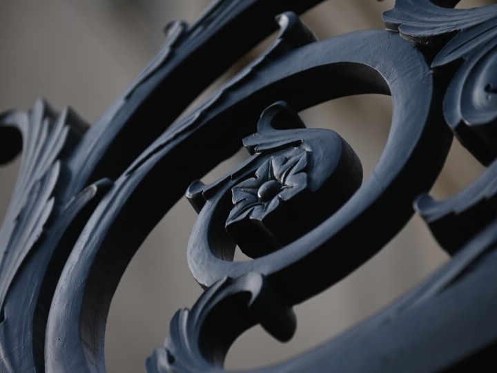 Wrought iron architectural detail