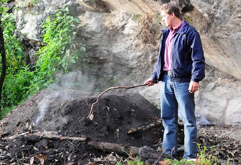 Matt LaFevor doing fieldwork