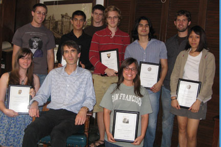 Undergraduates Honored at End of Semester Party