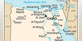 2010 partial map of Egypt from the Perry-Castañeda Library Map Collection of the UT Libraries System; map was produced by the U.S. Central Intelligence Agency