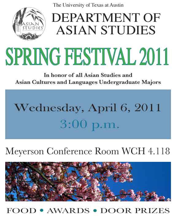 Department of Asian Studies Honors Undergraduates in Annual Spring Festival