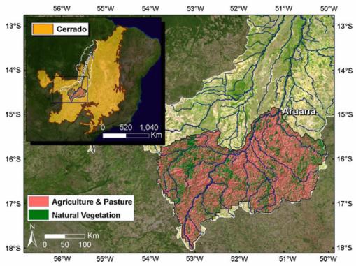 Deforestation and climate variability effects on the Araguaia River in Brazil