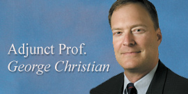 George Christian, adjunct professor of English, grad student in history