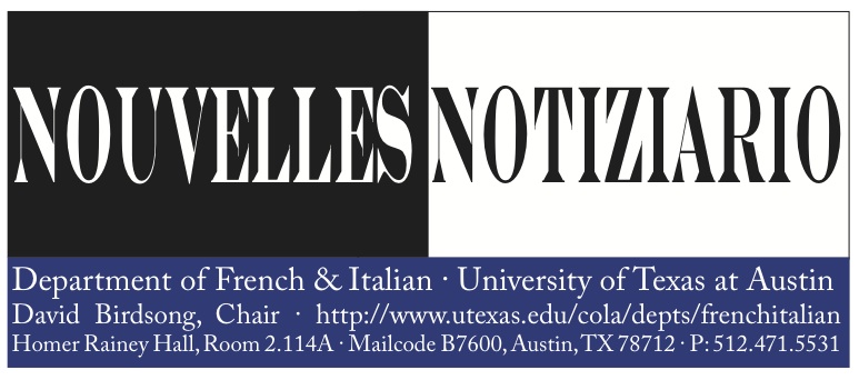Fall 2011 Department of French & Italian Newsletter Now Available