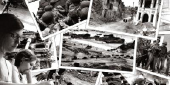 Normandy images courtesy of National Archives USA. Photo Credit: Shea Carley, Daily Texan Staff