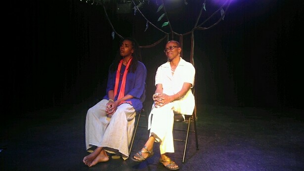 Performer Lenelle Moise and Dr. Omi Osun Joni L. Jones