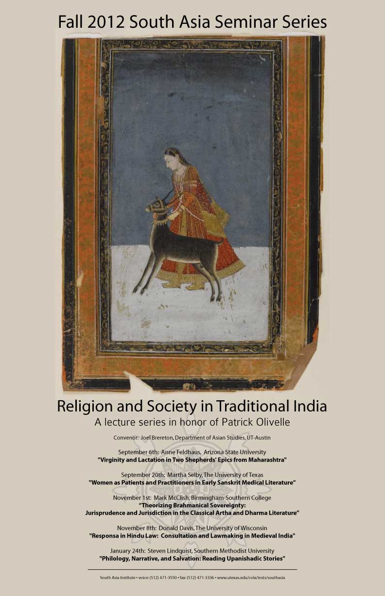 Fall 2012 South Asia Seminar Series