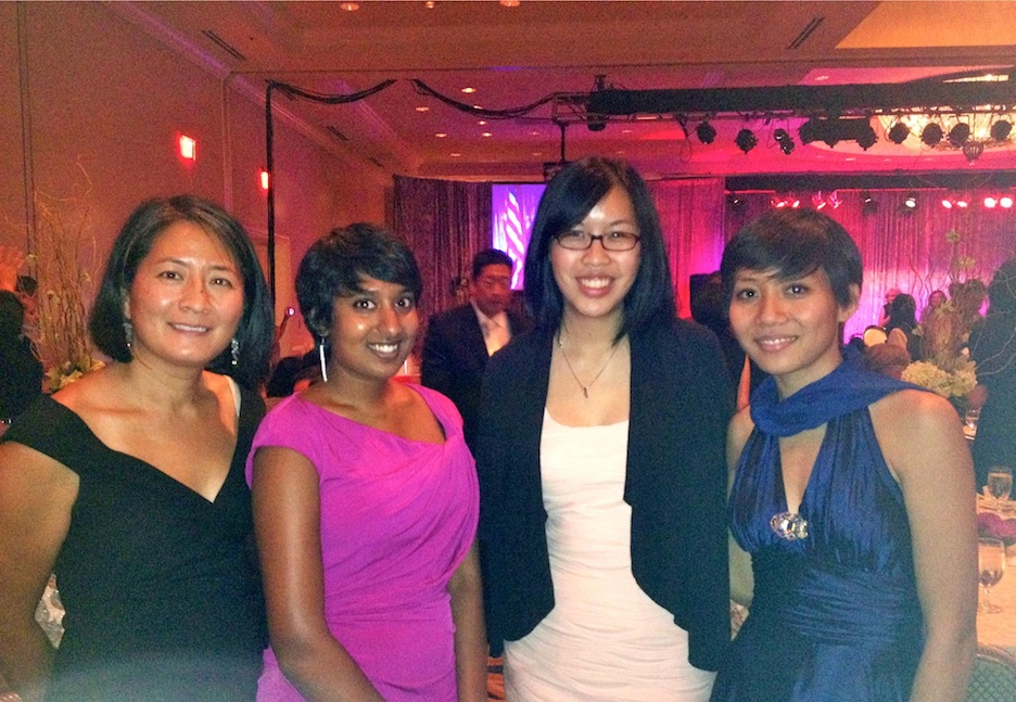 From left to right, Madeline Hsu, Lalini Pedris, Jennifer Tran and Tu-Uyen Nguyen