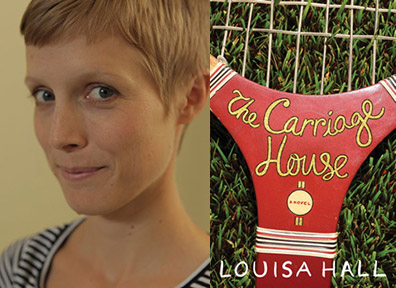 Louisa Hall and the cover of 'The Carriage House'