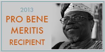Toyin Falola recipient of 2013 Pro Bene Meritis Award and honorary doctorate