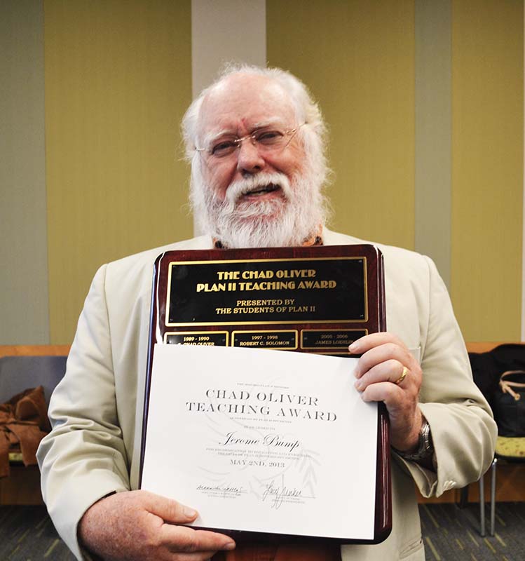 Jerome Bump with his Oliver Award