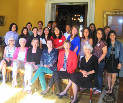 Group photo taken at INSPIRE end-of-year party at the Littlefield Home on May 7, 2013