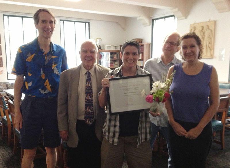 Beth Chichester awarded Staff Excellence Award from the College of Liberal Arts