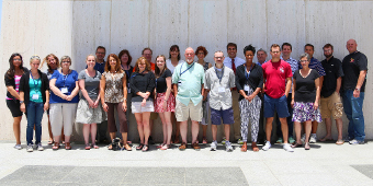 Participants in the Gilder Lehrman Institute, June 24-28, including Profs. Jeremi Suri and Joan Neuberger. Photo by Sean Patrick, LBJ School.