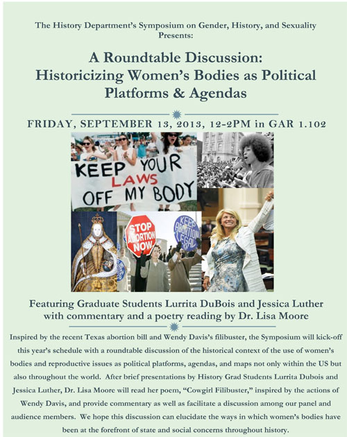 A Roundtable Discussion: Historicizing Women’s Bodies as Political Platforms & Agendas