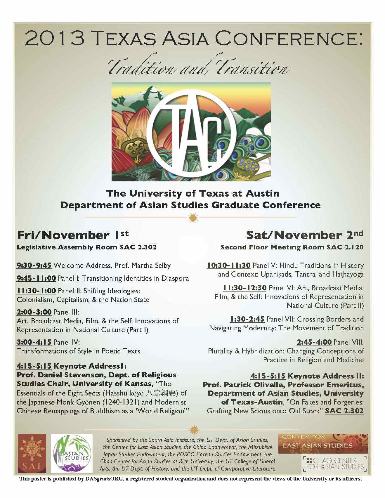 Texas Asia Conference 2013: November 1st - 2nd