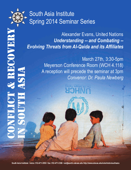 South Asia Seminar Series: 'Understanding -- and Combating -- Evolving Threats from Al-Qaida and its Affiliates'