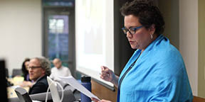 History Professor Anne M. Martínez presents
