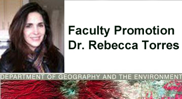 Human Geographer Dr. Rebecca Torres Promoted to Associate Professor