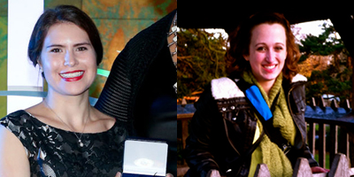 History Majors Lidia Plaza (Class of '13) and Victoria Schwartz (Class of '14)