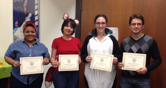 Department of Asian Studies honors graduate students at the 2014 Fall Festival awards ceremony