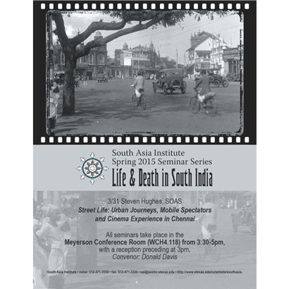 South Asia Seminar Series: Dr. Stephen Hughes, SOAS